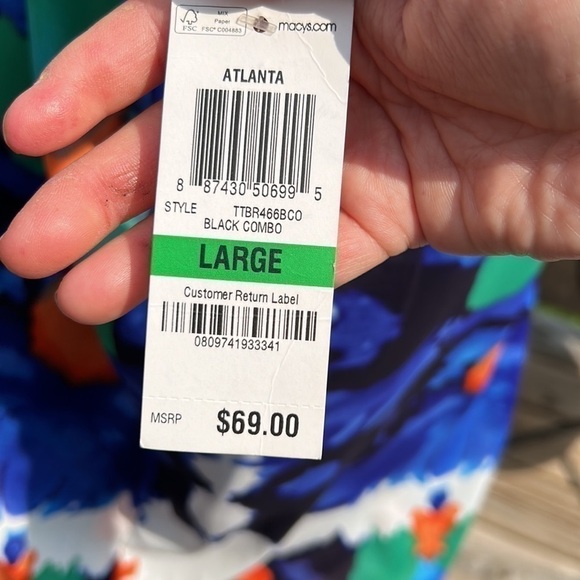 bar III Watercolor Print Dress – Colorful Lightweight NWT - Picture 2 of 6